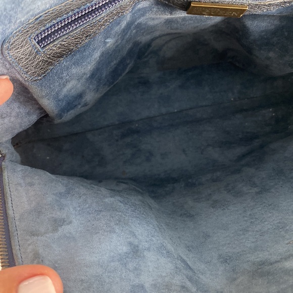 Alexander McQueen blue Novak bag - exotic ostrich leather - Picture 9 of 9